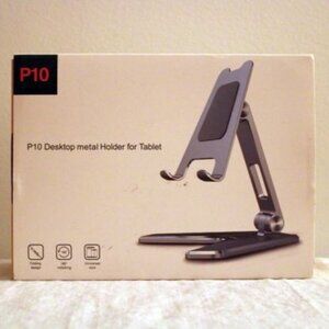 P10 Desktop Metal Holder for Tablet - Grey - NIB